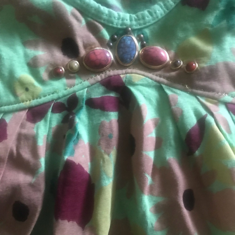 Empire waist jeweled tank top - Picture 1 of 3